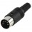 Connector DIN 5P 180° male plastic - Black